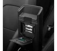 Spigen Tesla Model Y 2026 Juniper y Model 3 Highland 2026 Console Organizer Caja de Almacenamiento Oculta para Consola Central Highland Diseñada para Accesorio Tesla - Edición Carbono