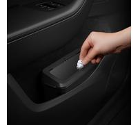 Spigen Tesla Model Y Juniper (2025-2026 Premium & Performance) Cubo de Basura para coche con 30 rollos de bolsas [Diseño compacto] Mini Cubo con tapa para la puerta delantera del lado del conductor