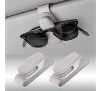Spigen Tesla Model Y y Model 3 2024 Highland 2025 Universal [Clip de Silicona], Soporte para Gafas de Sol para Parasol de Coche Accesorios, Compatible con BMW, Etc - Paquete de 2, Gris