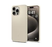 Spigen Thin Fit, beige mudo - para iPhone 15 Pro Max
