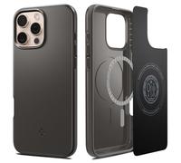 Spigen Funda para iPhone 16 Pro, Thin Fit MagFit Compatible con MagSafe - Bronce Gris