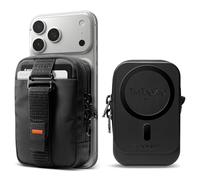 Spigen TinTap Zip MagFit Cartera Magsafe con Monedero Tarjetero Magnético con Mini Bolsa Compatible con iPhone 17/16-12, AirPods Pro 3-1 e AirPods 4-1 MagSafe Wallet - Negro