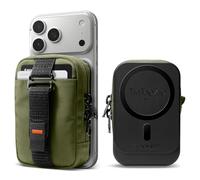 Spigen TinTap Zip MagFit Cartera Magsafe con Monedero Tarjetero Magnético con Mini Bolsa Compatible con iPhone 17/16-12, AirPods Pro 3-1 e AirPods 4-1 MagSafe Wallet - Verde Oliva