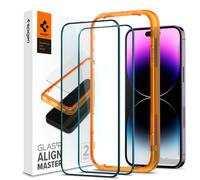 Spigen tR Align Master 2 Pack, FC negro - iPhone 14 Pro Max