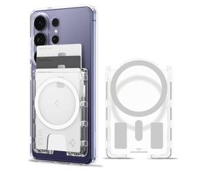 Spigen Ultra Hybrid MagFit+ Tarjetero Cartera Magnético Compatible con Funda magnética de Samsung Galaxy S26 & S25 Serie, S25 Edge y Z Fold 7 - Transparente