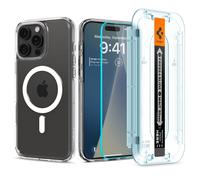 Spigen Ultra Hybrid MagSafe, blanco + Glass tR EZ Fit Pack - iPhone 16 Pro Max