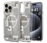 Spigen Funda para iPhone 15 Pro, Ultra Hybrid MagFit, Compatible con MagSafe - ZeroOne Titanio Natural