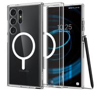 Spigen Funda Ultra Hybrid OneTap Metal Ring MagFit Compatible con Samsung Galaxy S24 Ultra - Blanco