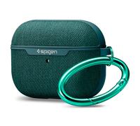 Spigen Urban Fit - Funda de tela con llavero para Airpods Pro - Verde medianoche
