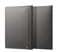 Spigen Valentinus - Funda para portátil de 15/15.6/16 pulgadas, compatible con MacBook Pro, solapa magnética integrada, funda de piel para laptop, gris ciudad