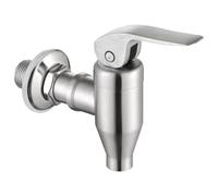 Spigot de barril de vino espiga de reemplazo a prueba de fugas de acero inoxidable para dispensador de bebidas, se adapta a un hoyo de 16-20 mm, plata, plata.