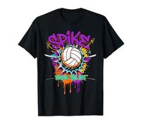 Spike Break The Net Voleibol Jugador Graffiti Art Camiseta
