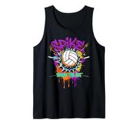 Spike Break The Net Voleibol Jugador Graffiti Art Camiseta sin Mangas
