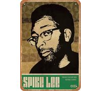 Spike Lee - Placa de metal para director de cine, 20 x 30 cm, decoración de pared retro vintage