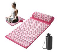 Spike Mat Meditation Set | Pressure Massage Mat Mat with Pillow for Neck and Back Relief | Ideal Meditation Accessories for Home, Offices or Travel | Enhance Comfort and Relaxation