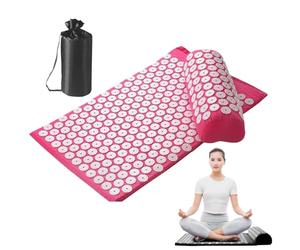 Spike Mat - Pressure Point Mat, Therapeutic Massage Cushion, Long Lasting Relaxation Kit | Meditation Accessories for Home Offices Travel Back Neck Comfort Reliief Body Recovery Session