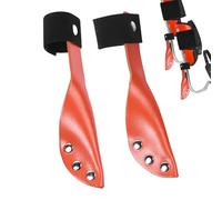 Spike Protectors, Climbing Gear Covers, Tree Equipment Guards, Flexible Slip-On Design, Anti-Puncture Safety Layer, Black Pair, Outdoor Hiking Arborist Use PU leather