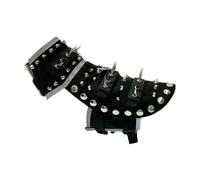 Spiked Dog Vest - Chaleco de tela Oxford de 20 x 26 cm, resistente al agua, arnés ajustable con puntas de metal, diseño reflectante, perfecto para caminar, camping, senderismo, entrenamiento, predador