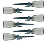 Spikes de riego de plantas: dispositivos de riego de 6 paquetes ajustables con válvula de control para plantas en macetas de jardín al aire libre interno, goteo de liberación lenta para uso diario,
