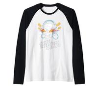 Spikes Skeletons & Solos Punk Rock Música Camiseta Manga Raglan