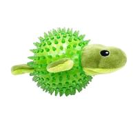 Spiky Dog Ball - Juguete de masticación portátil, bola de fetch interactiva | Diseño de puntas texturizadas, una bola de mascar de goma natural agresiva para las razas de salud favoritas