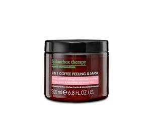 Spilanthox therapy - 2 IN 1 Coffee Peeling & Mask - mascarilla facial para una piel firme y nutrida - spilanthol & aceite de almendras - cuidado facial antiedad - cosmética natural vegana - 200ml