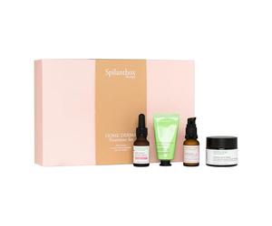 Spilanthox therapy - HOME DERMA Treatment Set - Mandelic Acid Facial (30ml), Retinol Serum (15ml), Eye Fluid (15ml) & Night Repair (50ml) - Cuidado facial antiedad - Set con spilantol y hialurónico