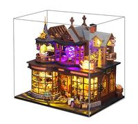 Spilay Casa de muñecas en miniatura, kit de construcción de madera con cubierta a prueba de polvo, caja de música y LED, regalo para adultos (Magic Treasure House)