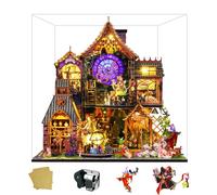 Spilay Kit de casa en miniatura de bricolaje, kit de casa de muñecas de madera con muebles, cubierta antipolvo y caja de música, 1:24, idea creativa de habitación, regalo para adultos, amigos, amantes