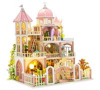 Spilay Kit de casa en miniatura de castillo de Windsor con luz LED, kit de construcción de mini casa de libros para adultos, decoración creativa de estantería y regalo único