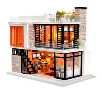 Spilay Kit de Casa en Miniatura DIY, Mini Kit de Casa de Muñecas de Madera con Muebles y Caja de Música, Escala 1:24 Casa de Muñecas Creativa Regalo de Navidad y Cumpleaños Edad 14+ (Florence)