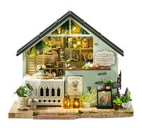 Spilay Kit DIY Book Nook, Casas de muñecas en miniatura con luz LED, funda protectora y caja de música, rompecabezas de madera 3D, soporte para libros, decoración de estantería, sujetalibros modelo