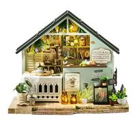 Spilay Kit DIY Book Nook, Casas de muñecas en miniatura con luz LED, funda protectora y caja de música, rompecabezas de madera 3D, soporte para libros, decoración de estantería, sujetalibros modelo