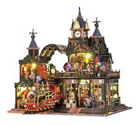 Spilay Puzzle 3D, Casa de Muñecas - Maquetas para Construir Adultos con Luz LED, Creativo de Madera para la Relajación y Decoración Amantes de los Libros