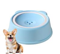 Spill-Proof Dog Bowl, Slow Water Feeder, No Slip Drinking Dispenser, Pet Hydration Dish, For Cats and Dogs, Essential Pets Supplies, 24 x 24 x 8.3 cm, Pink Gray and Blue