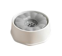 Spill Proof Dog Water Bowl - Floating Lid - 1000 ml Drinking Feeder Bowl | Anti-Splash - Tazón de agua para perros (3 unidades), diseño de flores, color blanco