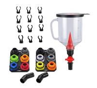 Spill Proof Funnel Kit - Cooling System Tool, Air Removal Radiator Filler, Automotive Repair with, Engine Service featuring 18 Pieces, Vehicle Maintenance Tool for Coolant Filling