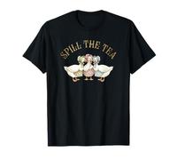 Spill The Tea Funny Goose Gossip Vintage Cottagecore Aesthet Camiseta