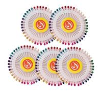 Spilli Da Cucito- 200 Pezzi Testa A Perla Multicolore | 8 x 8 x 0,5 cm Spilli Terti Per Quilting | Affidabile Per Bigiotteria, Decorazioni, FAI Da Te, E Creazioni Artigianali