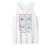 Spilling The Tea 1773 - Arco para Coqueta, Color Rosa Camiseta sin Mangas