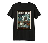 Spilling The Tea 1773 Art Nouveau - Póster Abstracto para Hombre y Mujer Camiseta Premium