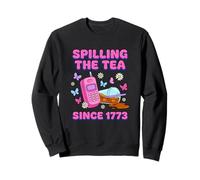 Spilling The Tea 1773 Y2K Flip Phone Retro 90s Estética Sudadera
