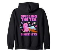 Spilling The Tea 1773 Y2K Flip Phone Retro 90s Estética Sudadera con Capucha