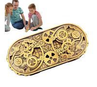 Spin Dice Board Games, Fantasy Role-Playing Dice Set 4.69x2.13 Inches, Aluminum Alloy Engraved RPG Tabletop, Dorm Home Party Props for Friends & Family, Mystical Design Appeal
