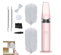 Spin Duster - Cepillo de limpieza ajustable de 1 pulgada, limpiador giratorio automático de 360 grados, herramienta colectora de polvo, mango ergonómico ligero con sintético suave, fibras para quitar