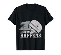 Spin Happens Funny Table Tennis Player Racket Paddle Zone Camiseta
