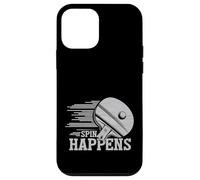Spin Happens Funny Table Tennis Player Racket Paddle Zone Carcasa para iPhone 12 Mini