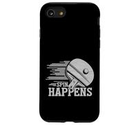 Spin Happens Funny Table Tennis Player Racket Paddle Zone Carcasa para iPhone SE (2020) / 7/8
