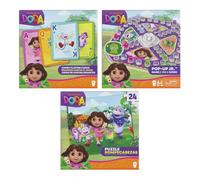 Spin Master Dora juegos y rompecabezas paquete con juego de cartas y juego pop-up