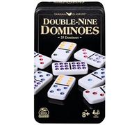 Spin Master Games, Cardinal Classics Double Nine - Juego de dominó en lata de almacenamiento, para niños y adultos, juego clásico, 2-6 jugadores, para edades de 8 años en adelante
